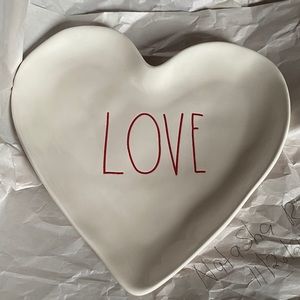 Rae Dunn Love Heart plate